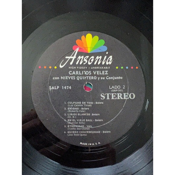 Carlitos Velez El Caballero Que Canta LP Ansonia Records SALP 1474 VG - Picture 7 of 7